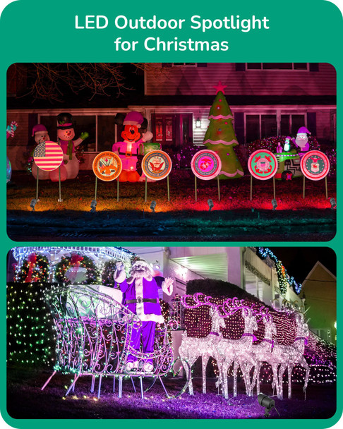 EDISHINE Christmas 120V Spotlight Outdoor, Plug in Outdoor LED Spot Light with 5 Lenses, 10W 900LM 5000K, One-Piece Die-cast Aluminum, IP65 Landscape Lighting for Holiday Yard Flag Tree EDISHINE Christmas 120V Spotlight Outdoor, Plug in Outdoor LED Spot Light with 5 Lenses, 10W 900LM 5000K, One-Piece Die-cast Aluminum, IP65 Landscape Lighting for Holiday Yard Flag Tree