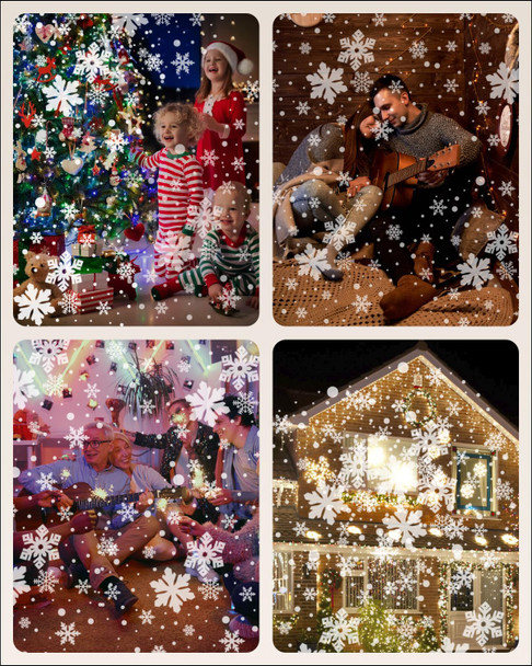 Christmas projector lights outdoor, d snowflake projector lights outdoor, Dual-Use for Desktop and Patio, IP65 Waterproof/Antizing, LED Christmas Projector for christmas decorations outdoor