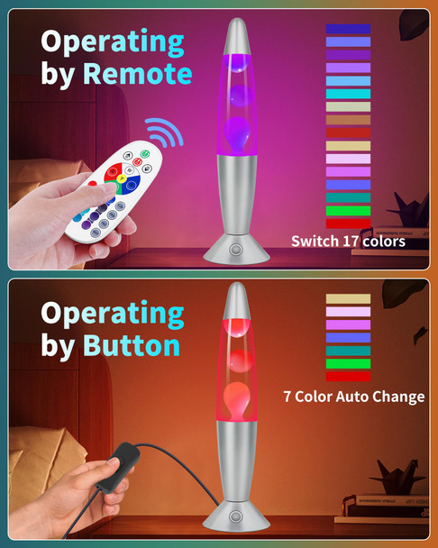 17 Colors Changing Liquid Motion Lamp with Remote: 13.5" Pink LED Night Light for Kids Adults - Relaxing Table lamp for Bedroom Office - Glitter Mood Lighting for Home Decor Christmas Decorations 17 Colors Changing Liquid Motion Lamp with Remote: 13.5" Pink LED Night Light for Kids Adults - Relaxing Table lamp for Bedroom Office - Glitter Mood Lighting for Home Decor Christmas Decorations