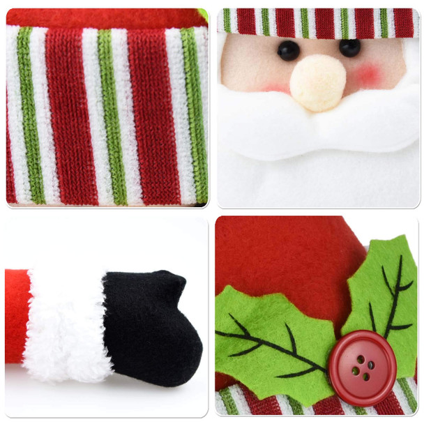 Fengek Christmas Tree Topper Santa Head Hugger for Christmas Tree Decoration Party Home Ornament