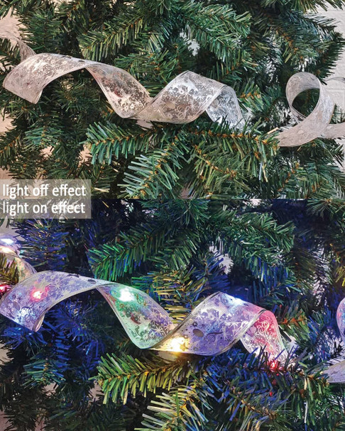 st Patricks Day Decorations Ribbon Lights 16.5ft2bow Indoor Decoration Christmas Tree Embellished Holiday Atmosphere Battery Box Power Colorful Ribbon