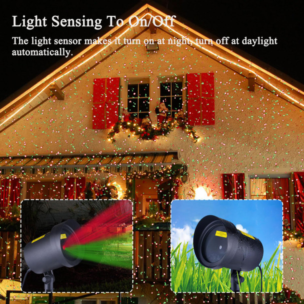 Fisca Christmas Laser Lights Outdoor Projector, Waterproof Red and Green Star Lights Projector Decoration for Christmas Indoor Holiday Birthday Party