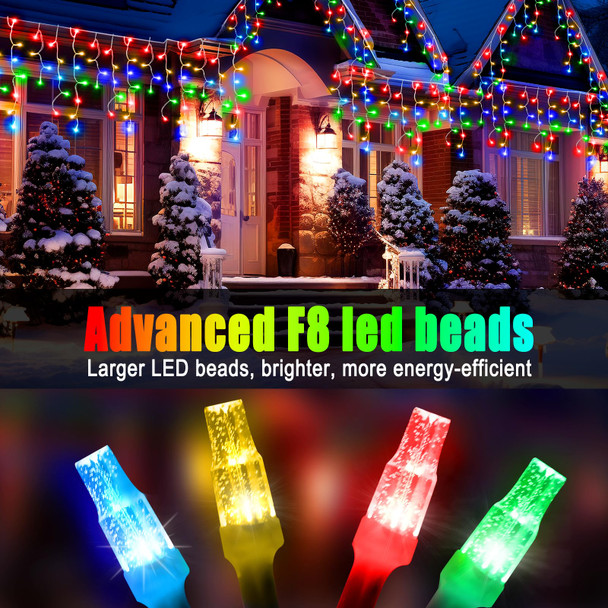 98FT 900LED F8 d Christmas Lights Outdoor Decorations 8 Modes & Memory Timer Christmas Lights with Plug in Waterproof Fairy String Lights for Xmas Wedding Party Holiday Decor Home Roof