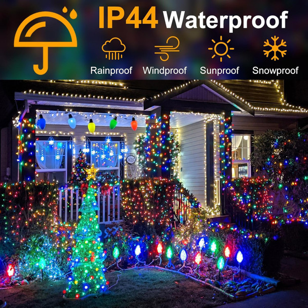 393Ft 1000LED Christmas Lights Outdoor Decorations 8 Modes & Memory Timer Christmas Lights with Plug in Waterproof Fairy String Lights for Xmas Wedding Party Holiday Decor