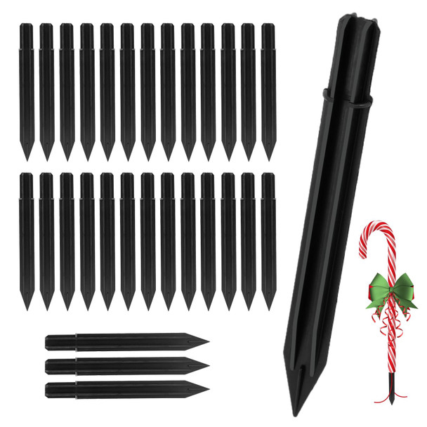 30PCS Replacement Stakes for Christmas Candy Cane Lights Outdoor, Plastic Candy Cane Pathway Markers Lights Spike Replacer, Used to Maintain Candy Cane Pathway Lights, Inside Diameter 0.6-0.68 Inch 30PCS Replacement Stakes for Christmas Candy Cane Lights Outdoor, Plastic Candy Cane Pathway Markers Lights Spike Replacer, Used to Maintain Candy Cane Pathway Lights, Inside Diameter 0.6-0.68 Inch