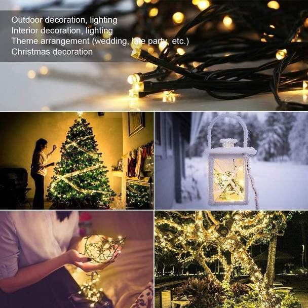FULLBELL String Lights Fairy Lights Black String Lights 33ft 100 LED Memory Controller, Extendable String Lights for Indoor Outdoor (Warm White)