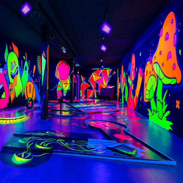 100W LED UV Black Light, Powerful UV Spotlight, IP66, 395nm UV Lamp for Christmas, Halloween Glow Party(2 Packs)