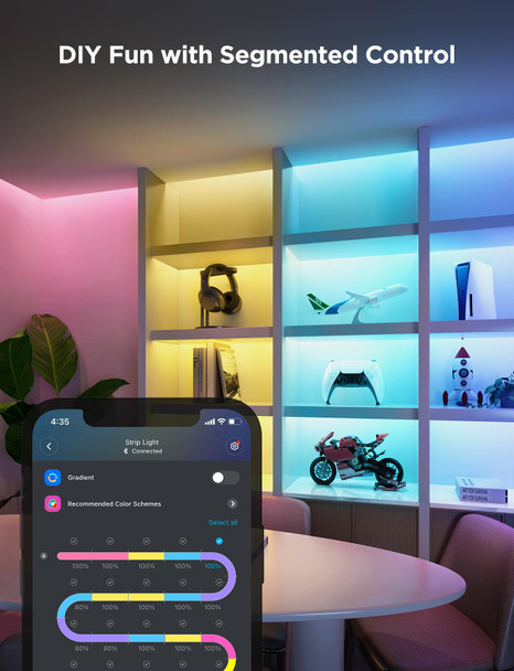 Govee RGBIC Strip Light 2 Pro with Matter, 16.4ft Smart LED Strip Lights Work with Alexa and Google Assistant, DIY Color Changing Light Strip, LED Lights for Bedroom, Cabinet, Party, Christmas Decor