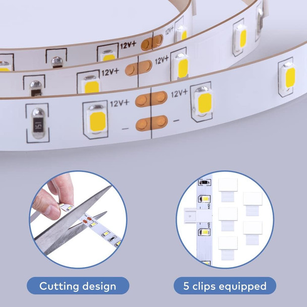 Govee White LED Strip Lights, d 16.4ft Dimmable LED Light Strip 6500K Bright Daylight White, Strong Adhesive, 300 LEDs Flexible Tape Lights for Mirror, Kitchen Cabinet, Bedroom, Christmas Decor Govee White LED Strip Lights, d 16.4ft Dimmable LED Light Strip 6500K Bright Daylight White, Strong Adhesive, 300 LEDs Flexible Tape Lights for Mirror, Kitchen Cabinet, Bedroom, Christmas Decor
