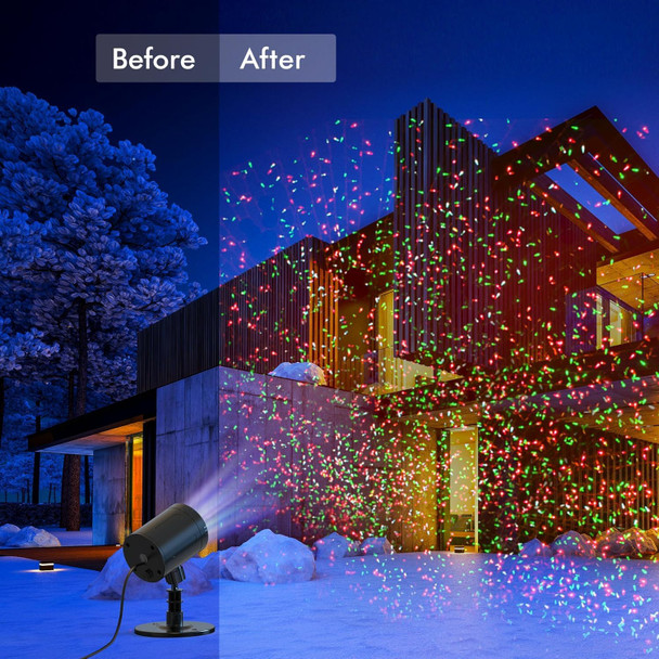 Christmas Projector Lights Outdoor, Red & Green 2 Colors for Holiday Wedding House Yard Garden Decorations