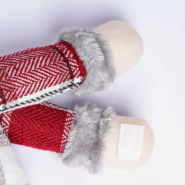 Christmas Tree Topper Gnome Christmas Curtain Tieback Buckle Plush Dwarf Christmas Tree Topper Gnome Decorations Funny Christmas Tree Topper Handmade Christmas Tree Decorations (Grey Hat)