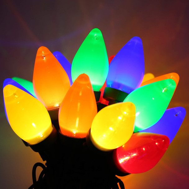 HAYATA C7 Bulbs Christmas Lights -50 LED 24ft Strawberry String Light - Fairy Lighting for Outdoor, Indoor, Garden, Yard, Party, Home, Wreath, Garland, Christmas Tree Decorations