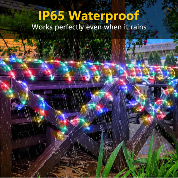 Heceltt 147ft LED Rope Lights Outdoor,450 LED Tube Lights with 8 Modes, IP65 Waterproof LED Rope Lighting for Patio Eaves Pool Party Backyards Garden Holiday Lights Decoration(Multicolor)