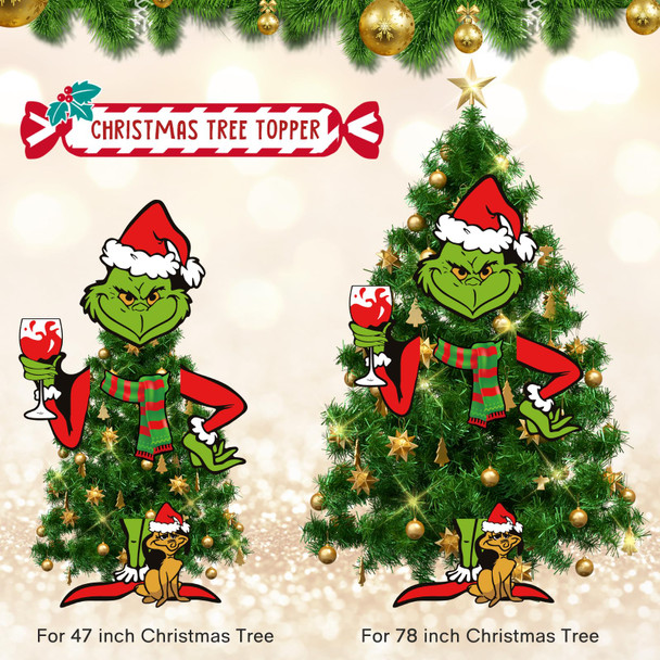 Christmas Decor for Tree-Christmas Tree Topper-Christmas Tree Decoration,Christmas Deocrations for Tree,Funny Christams Tree Ornament Thief Stole