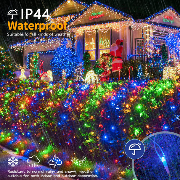 HEYFUNi 192 LED Net Lights Outdoor Mesh Lights,8 Modes Net Lights for Bushes Plug in, Waterproof Christmas Net String Lights for Bushes Ceiling Wedding Indoor Outdoor(9.8ft x 6.6ft,Multicolor)