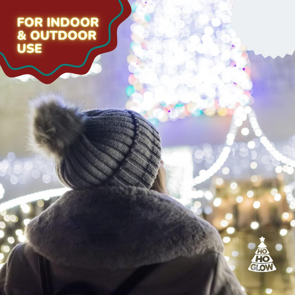 White LED Christmas Lights, 300 Bulb Strand 67FT, Indoor and Outdoor Safe Holiday Decorations, Display on Trees, Interior Decor, or Rooflines, Connectable (300)