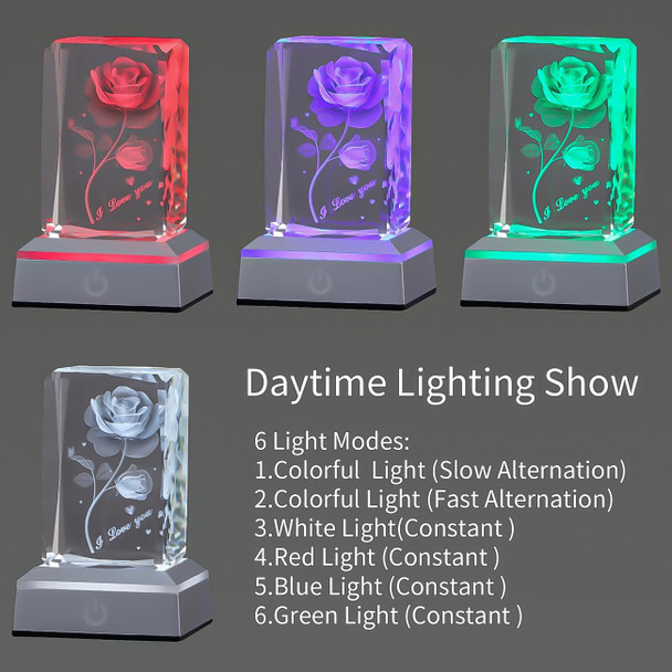 hochance 3D ButterflyRose Crystal Multicolor Nightlight - I Love You Decolamp - Perfect Valentines Day Ideas for Her My Girlfriend Wife Mom - Unique Anniversary Birthday Presents hochance 3D ButterflyRose Crystal Multicolor Nightlight - I Love You Decolamp - Perfect Valentines Day Ideas for Her My Girlfriend Wife Mom - Unique Anniversary Birthday Presents