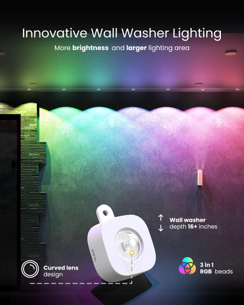 Permanent Outdoor Lights 100ft, Christmas DIY Decor, Smart RGB+IC Outdoor Lights for House with Remote, 72 LED IP65 Waterproof Eave Light for Holiday, Party, Work with Alexa, Google Assistant