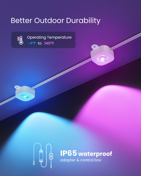 Permanent Outdoor Lights 100ft, Christmas DIY Decor, Smart RGB+IC Outdoor Lights for House with Remote, 72 LED IP65 Waterproof Eave Light for Holiday, Party, Work with Alexa, Google Assistant