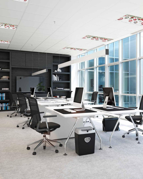 Christmas Balls Fluorescent Light Covers for Ceiling Lights Poinsettia Magnetic Light Filters 4 Pack 4x2 ft Holly Berry Ceiling Light Cover for Classroom Office School Home Xmas Holiday Lamp Decor