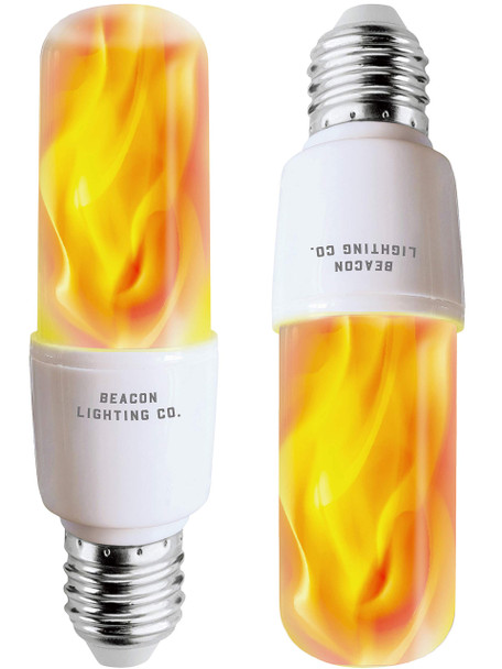 HoogaLife LED Flame Effect Light Bulbs - E26 LED Bulb with Gravity Sensor Flame Night Bulb for Holiday s Home Hotel Bar Party Decoration (2 Pack)