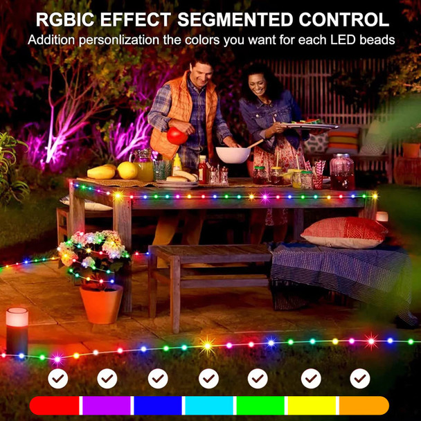 hyrion Bluetooth Smart Fairy Lights 33Ft Music Sync Color Changing Led Fairy Lights USB Powered APP Remote Control IP65 Waterproof Christmas Fairy String Lights for Tree Wedding Party Garden Decor