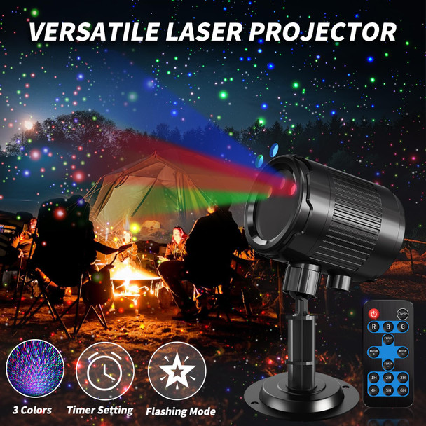 Christmas Laser Projector Light Outdoor: RGB Firefly Laser Lights Decoration with Remote, IP65 Waterproof Star Projector Lights Decor for Yard Garden Holiday Party, Christmas Halloween Year