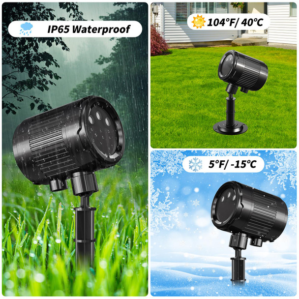 Christmas Laser Projector Light Outdoor: RGB Firefly Laser Lights Decoration with Remote, IP65 Waterproof Star Projector Lights Decor for Yard Garden Holiday Party, Christmas Halloween Year