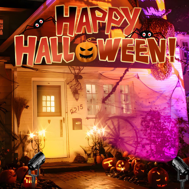 Chrismas Low Voltage Landscape Lighting Spot Lights Outdoor Halloween Lights Landscape Lighting 12W Color Changing Landscape Lights with Remote Control Waterproof 8 Pack with Connector