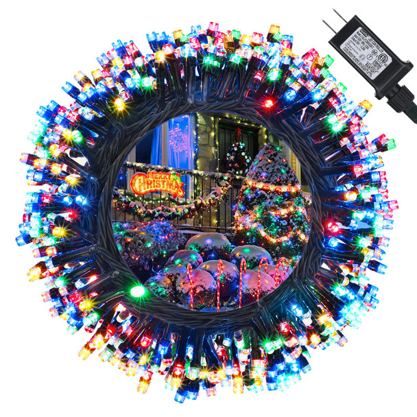 114ft Christmas String Lights Outdoor, 300 LED Christmas Lights Connectable with Timer, 8 Modes Multicolor Christmas Tree Lights Fairy Twinkle Lights for Indoor Outdoor Xmas Decorations