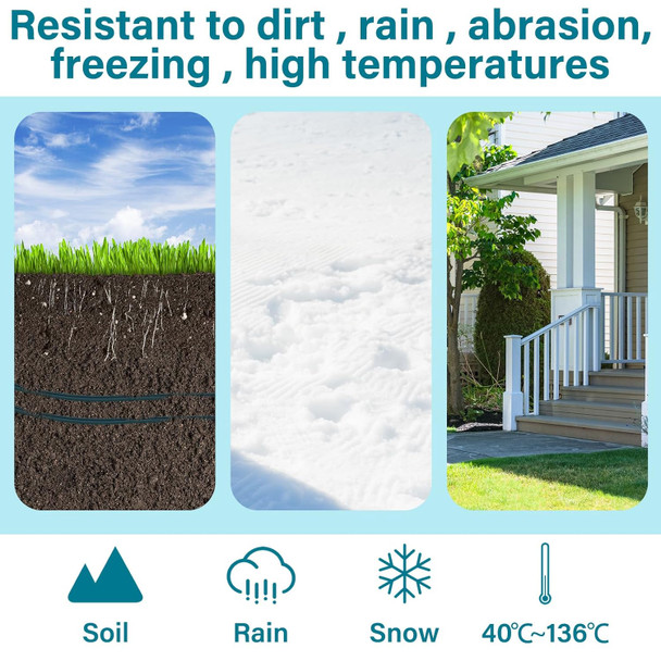 Kanayu 250 ft SPT-1 Christmas Green Wire 18/2 Low Voltage Landscape Wire Electrical 18AWG Blank Wire for Christmas Lights with 10 Vampire Zip Plugs Primer Cord for Landscape Lighting Lamp Decor