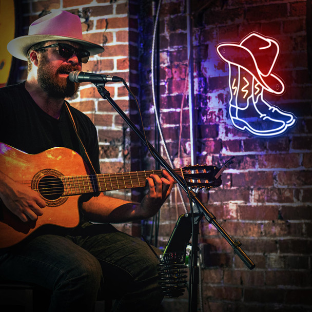 Kavaas Cowboy Boot Neon Sign, Neon Cowboy Hat Sign for Wall Decor Western Neon Sign for Bedroom, Bar, Office, Man Cave - Best s for Rodeo Enthusiast, Birthday, Christmas