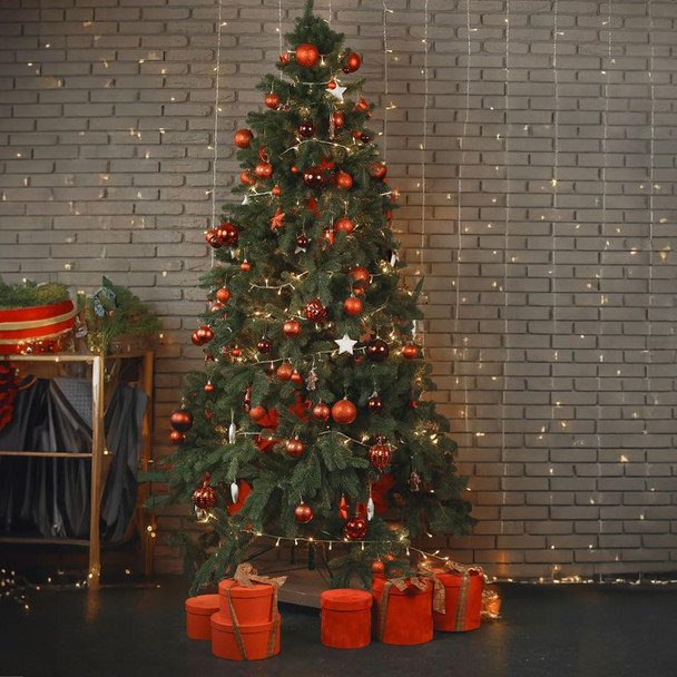 66ft 200 LED Warm White Christmas String Lights - Twinkle Lights for Indoor and Outdoor Tree Decorations, Bedroom and Living Room Ambiance Lighting, Holiday Party Decor