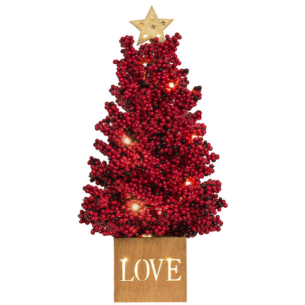 KI Store Lighted Red Berry Tree Tabletop Tree 16-Inch Potted Red Berry Christmas Tree with Lights and Timer for Xmas Party Table Centerpieces KI Store Lighted Red Berry Tree Tabletop Tree 16-Inch Potted Red Berry Christmas Tree with Lights and Timer for Xmas Party Table Centerpieces