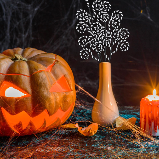 6 Pcs Christmas Tree Picks Sandworm Decor 16'' Black/White Christmas Ornament Xmas Tree Topper Lollipop Stick Candy Cane Christmas Plush Tree Decor Xmas Curly Branches for Vase Wreath Home DIY Craft