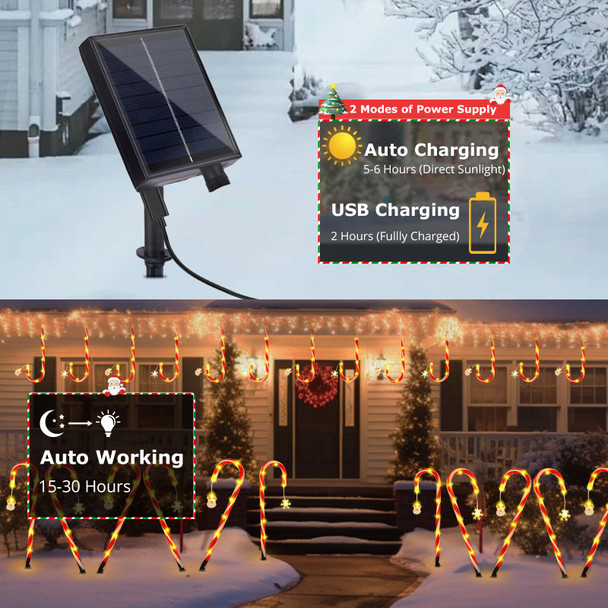 24 Pack Christmas Outdoor Decorations, 21" Christmas Solar Pathway Lights Outdoor Waterproof with 216 LEDs/ 8 Modes/Remote Control, Solar Candy Cane Markers Lights for Yard Patio Holiday Decor 24 Pack Christmas Outdoor Decorations, 21" Christmas Solar Pathway Lights Outdoor Waterproof with 216 LEDs/ 8 Modes/Remote Control, Solar Candy Cane Markers Lights for Yard Patio Holiday Decor