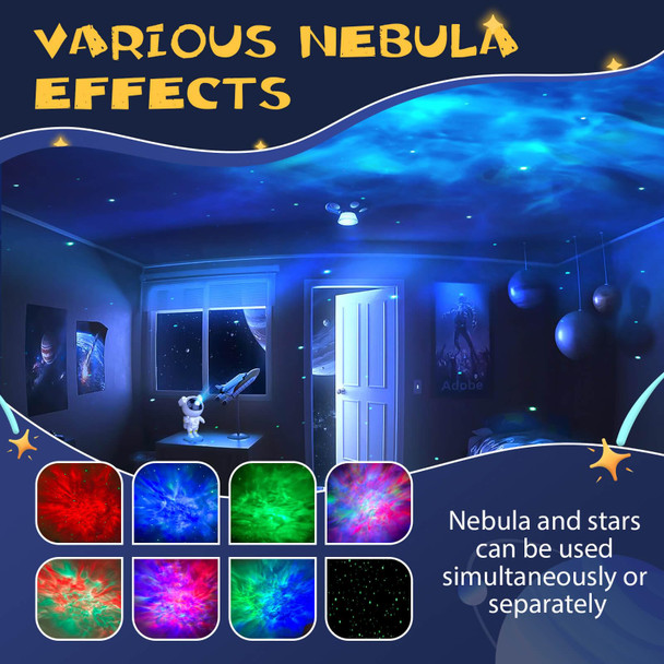 Astronaut Galaxy Projector Light - Robot Projector with Timer and Remote, Night Light for Kids Room Decor, Christmas, Birthdays, Valentine's Day