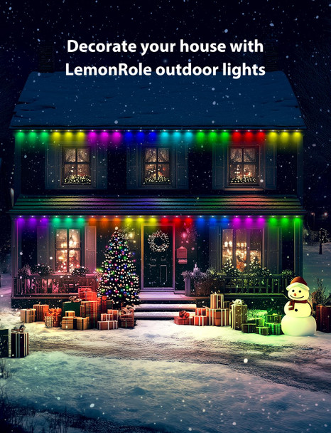 Permanent Outdoor Lights, 120ft with 88 LED Smart RGB+Warm White Eave Lights with 44 Scene Modes, IP67 Waterproof for Halloween, Christmas, Holidays, Works with App, Alexa, Google Home