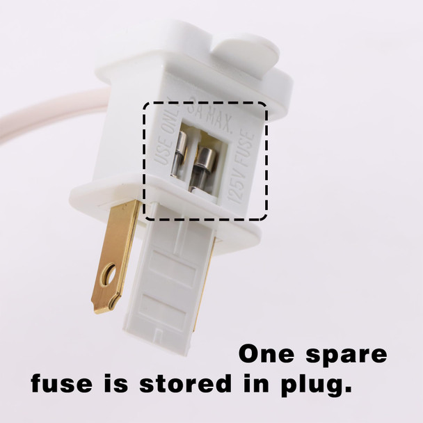 White Extension Cord 6 FT - 2 Prong Outdoor Extension Cord for Christmas Decorations Lights(Non-Polarized, Small Plug)