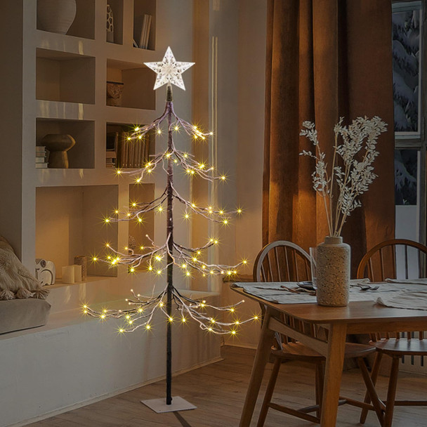 LIGHTSHARE 4FT 112L LED Lighted Tree,Home Festival Party Christmas, Indoor and Outdoor Use, Warm White