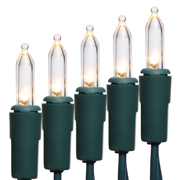 LUCKY SHINE 100 LED Warm White Christmas Lights, Commercial Grade Green Wire String Lights 35 Ft, for Indoor Outdoor House, Garden, Patio.