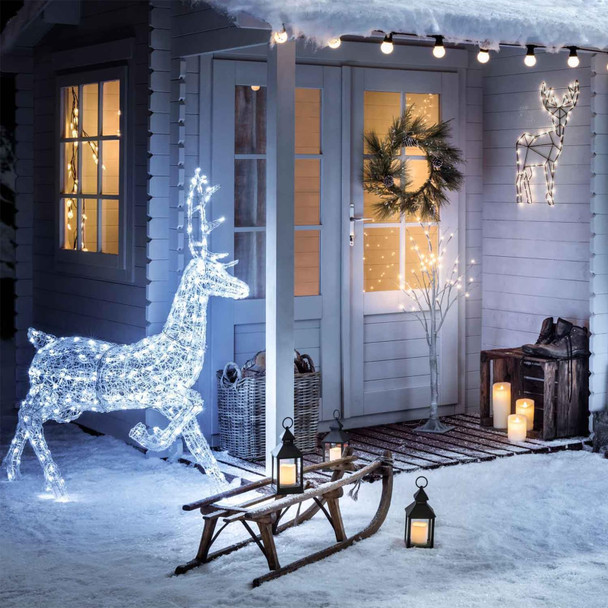 2 Pack 240 Led Outdoor String Lights Solar Total 110FT Solar String Lights Outdoor Waterproof with 8 Mode - solar powered christmas lights outdoor for Tree Patio Christmas Decoration Cool White