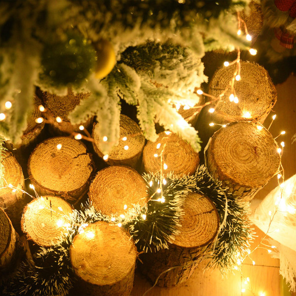 Battery Operated Christmas Lights, 20FT Garland Lights 200 Led Fairy Lights with Remote 8 Modes Christmas Fairy Lights Waterproof Fairy Lights for Bedroom Christmas Tree Wreath Decorations