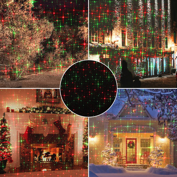 Christmas Projector Laser Lights Outdoor Red and Green Starry Projection Light 3 Working Modes Waterproof Plug in Mountable Landscape Lights for Holiday Xmas Indoor Party Year Decoration Show