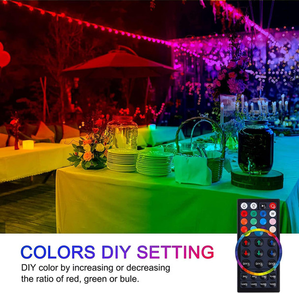 d LED Flood Light Outdoor 25W 4 Pack, DIY Color Changing Halloween Patio Floodlights with Remote, IP66 Waterproof RGB Spot Light Timing Uplights for Events Party Stage Light