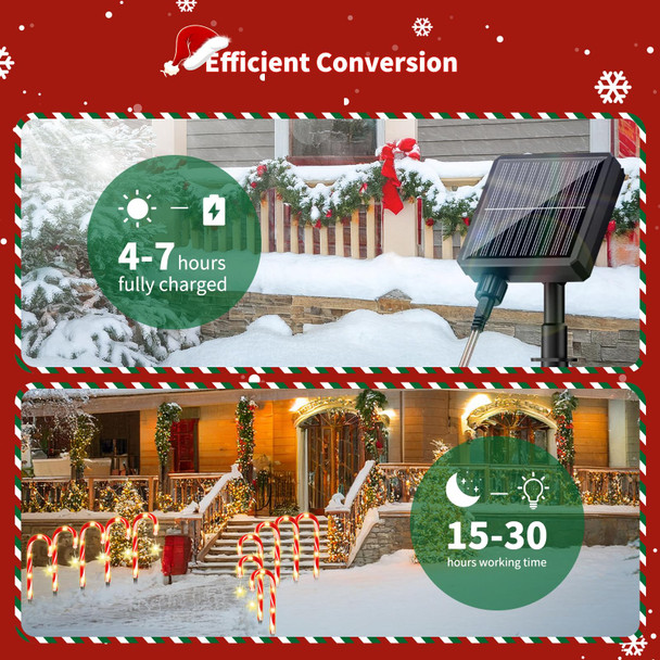 21" Candy Cane Christmas Decorations Outdoor 12 Packs Jumbo Candy Cane Pathway Lights 8 Modes LED Outdoor Candy Cane Decorations Christmas Pathway Lights for Party Patio Garden Lawn Yard Decor