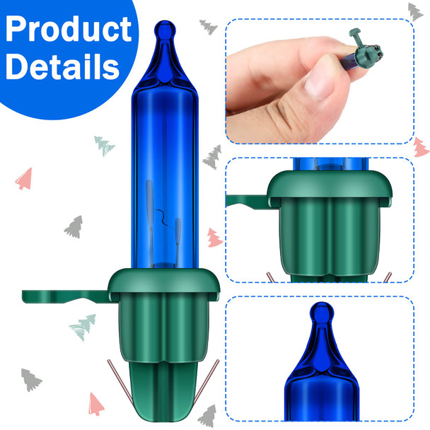 Mudder 360 Pieces Replacement Christmas Tree Light Bulbs 2.5V 0.425W LED Christmas Replacement Bulbs Incandescent String Light Replacement Bulbs for Prelit Xmas Tree Indoor Outdoor Decor (Multicolor)