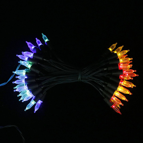 Battery Operated Christmas Lights 18.3Ft 50 LED Clear Mini String Lights 9 Functions Green Wire Multicolor Small Christmas Tree Lights for Wreath Crafts Indoor Outdoor Christmas Decorations