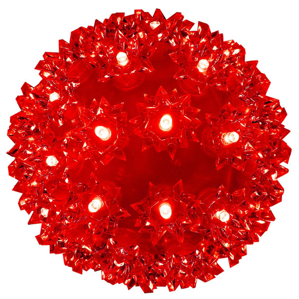 Christmas Lights Ball 7" Outdoor Hanging Sphere Lights 100 LED Orb Light Red Starlight Sphere Lights for Tree Porch Bedroom Christmas Decorations