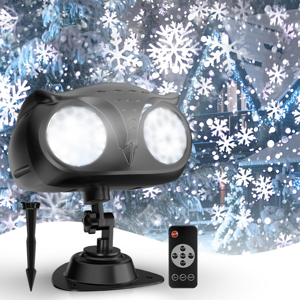 Snowflake Christmas Projector Lights Outdoor, NACATIN Water-Resistant Snowflakes Snow Projector Lamp with Remote Control Timer Snowfall Led Lights for Xmas Halloween Birthday Party Snowflake Christmas Projector Lights Outdoor, NACATIN Water-Resistant Snowflakes Snow Projector Lamp with Remote Control Timer Snowfall Led Lights for Xmas Halloween Birthday Party